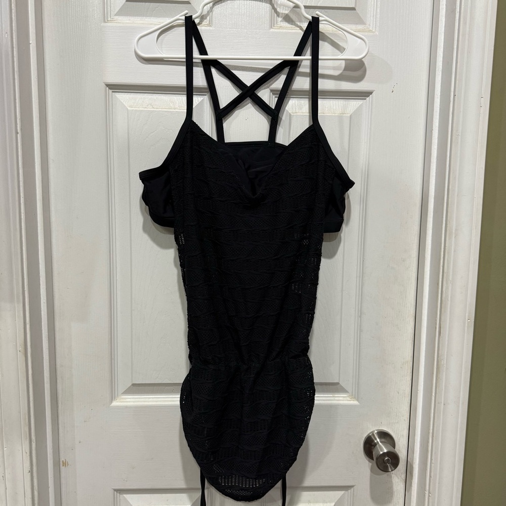 Gossip Black Swimsuit with Strappy Design